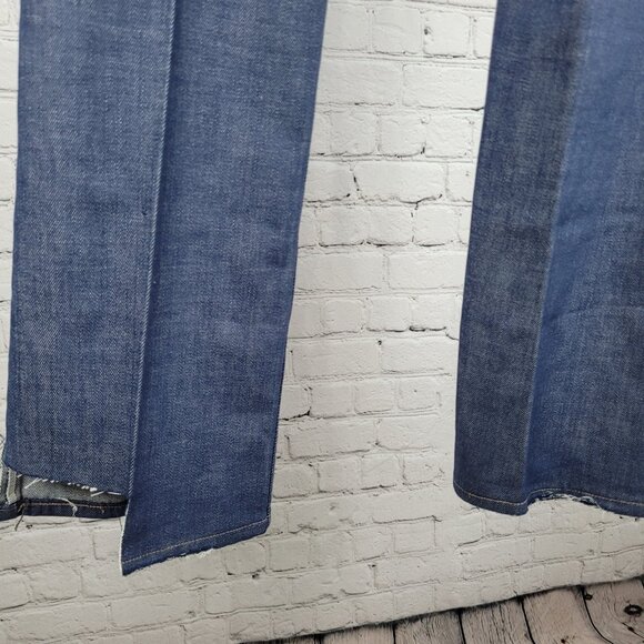 VTG Wrangler Blue Denim Western Cowboy Medium Wash Bootcut Jeans Size 28x34 - Picture 4 of 12